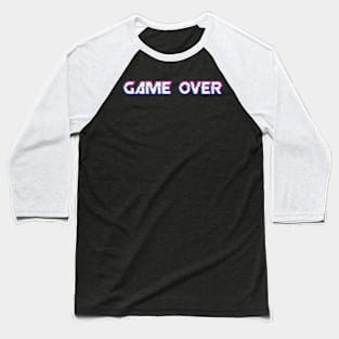 Game Over Glitch - Blue Baseball T-Shirt